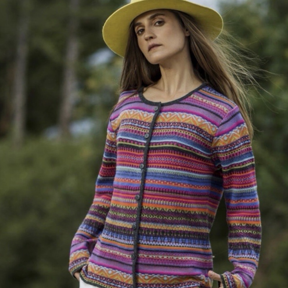 Factoria Paty Baby Alpaca Multicolor Patterned Women's Sweater